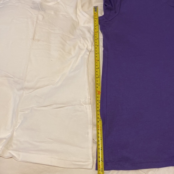 NWOT No Boundaries 1-White Tank Top and 1 Purple lightweight Purple T-Shirt - Picture 2 of 5